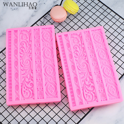 European style decorative pattern relief Pearl Vine lace Girth silica gel mould Cake decorate tool DIY Fondant tools