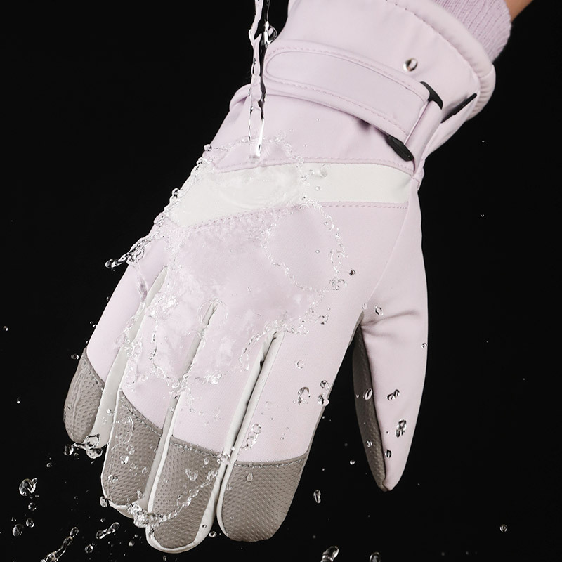 Guantes de esquí otoño e invierno, protección contra el frío y el viento, ciclismo al aire libre, antideslizante más terciopelo, deportes de montañismo, pantalla táctil, guantes cálidos