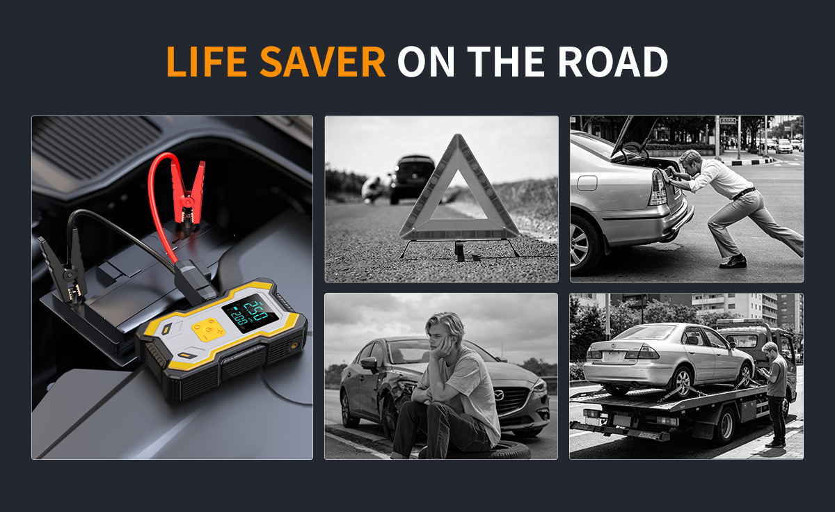 [NC1] Cross-border car emergency starting power supply and air pump integrated power bank, multifunctional portable battery booster