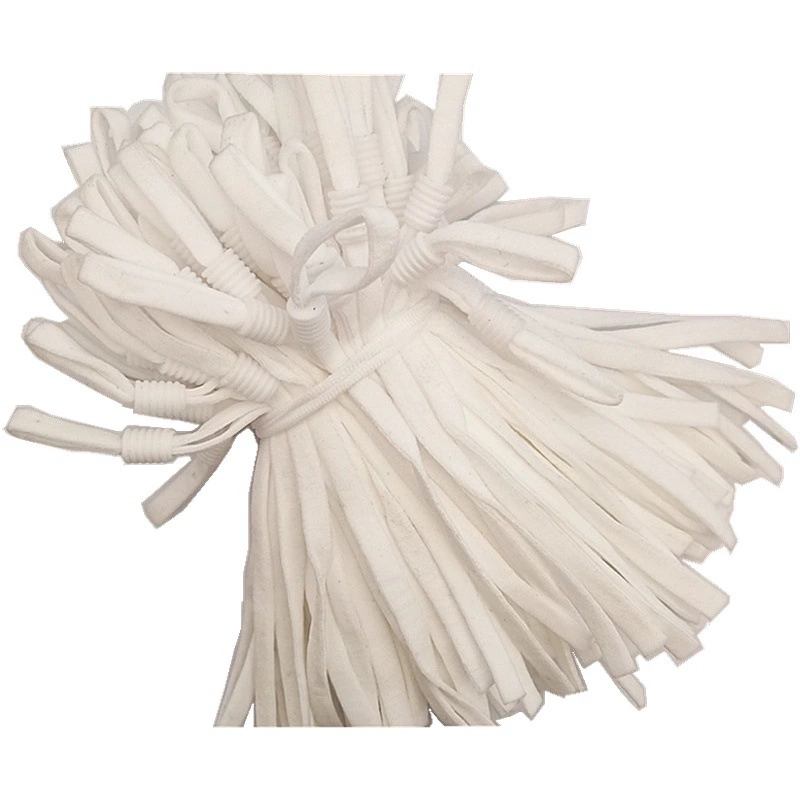 Производители на складе веревка 5 мм круглый эластичный ремешок для ушей веревка в форме нити черно-белая эластичная Регулируемая пряжка маска ремешок для ушей