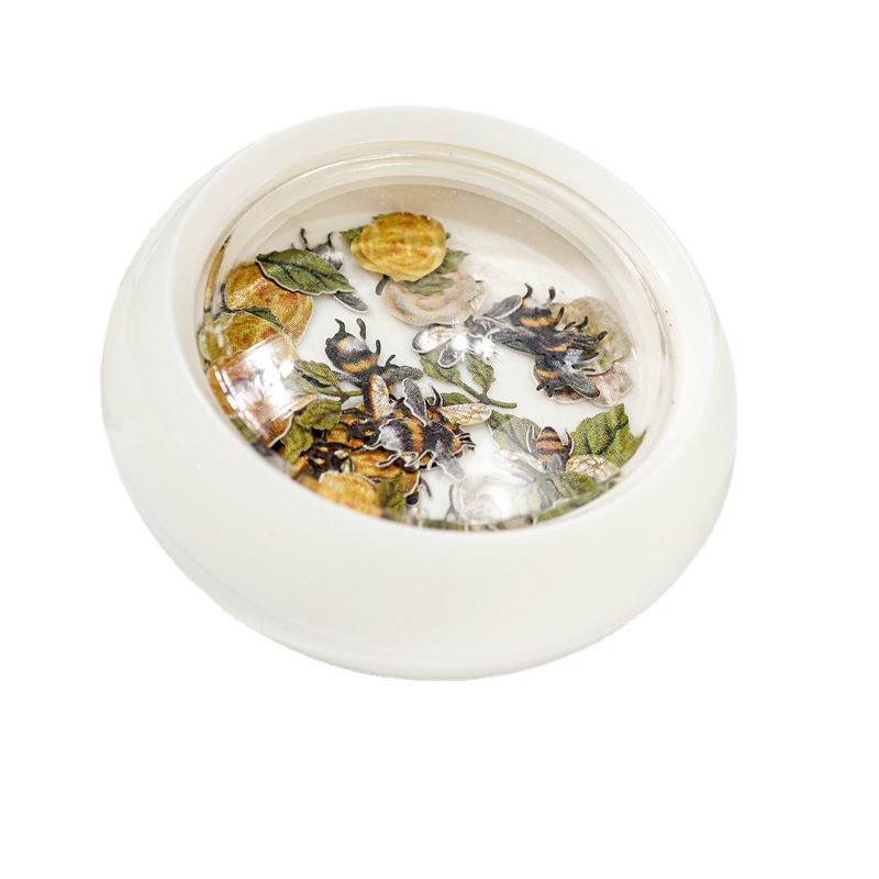 Fingerpiepiepie nail art caramelo de color, dulces de osos de fresa mezclados con flores sólidas hechas a mano, nail art de pulpa.