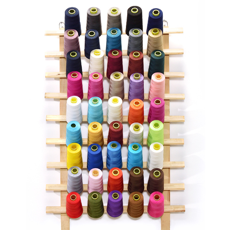 202 hilo de coser de poliéster de costura colorido hilo de coser de poliéster de alta velocidad color INDUSTRIAL ROPA pagoda hilo
