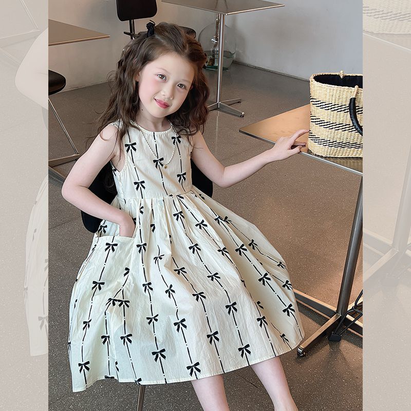 Girls' Summer Sleeveless Princess Dress New Fashion Stylish Summer Dress for Little Girls Children's Dress