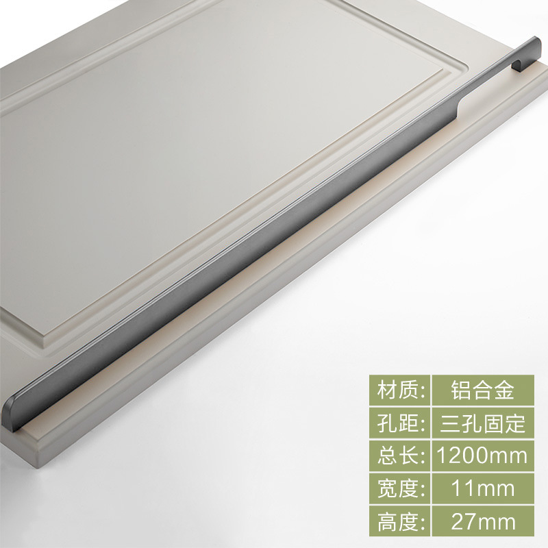 Moderno minimalista bala de aleación de aluminio sólido alargado armario puerta manija oro zapato gabinete negro puerta manija