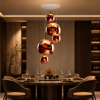 Lava Lamp Lava Chandelier Modern Minimalist Dining Room Bedroom Living Room Staircase Atmosphere Lighting Fixtures High-End Lighting Villa