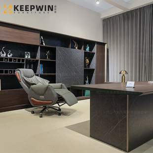 High-end Electric Boss Chair Top Layer Cowhide Boss Chair Recliner Nap Office Nap Chair Dual-use Sitting and Lying