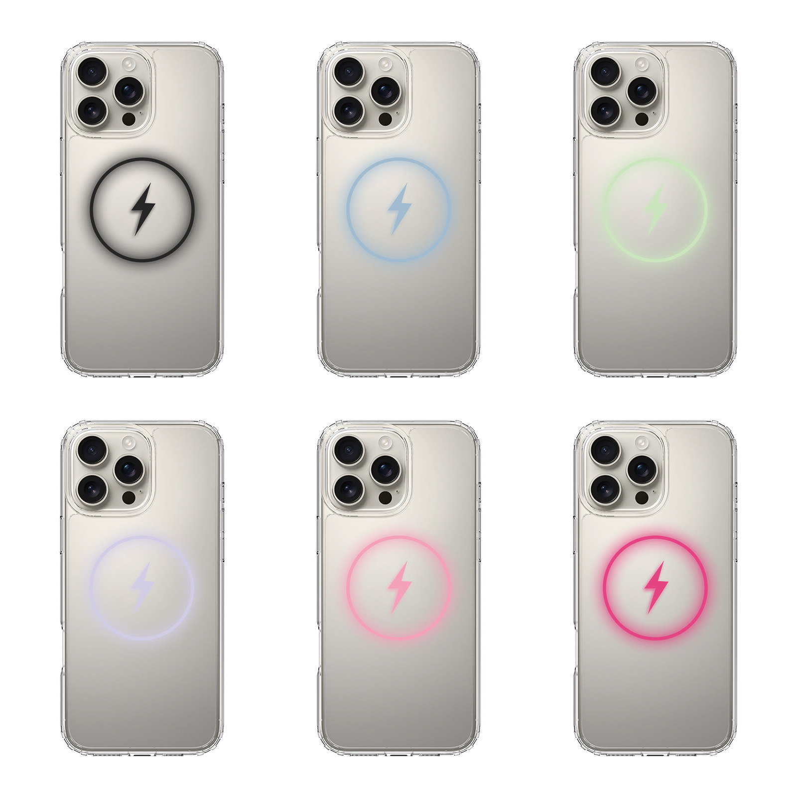 Funda para iPhone 16E Rainbow Circle para teléfono móvil Magsafe Apple 16 funda protectora magnética transparente de alta transparencia