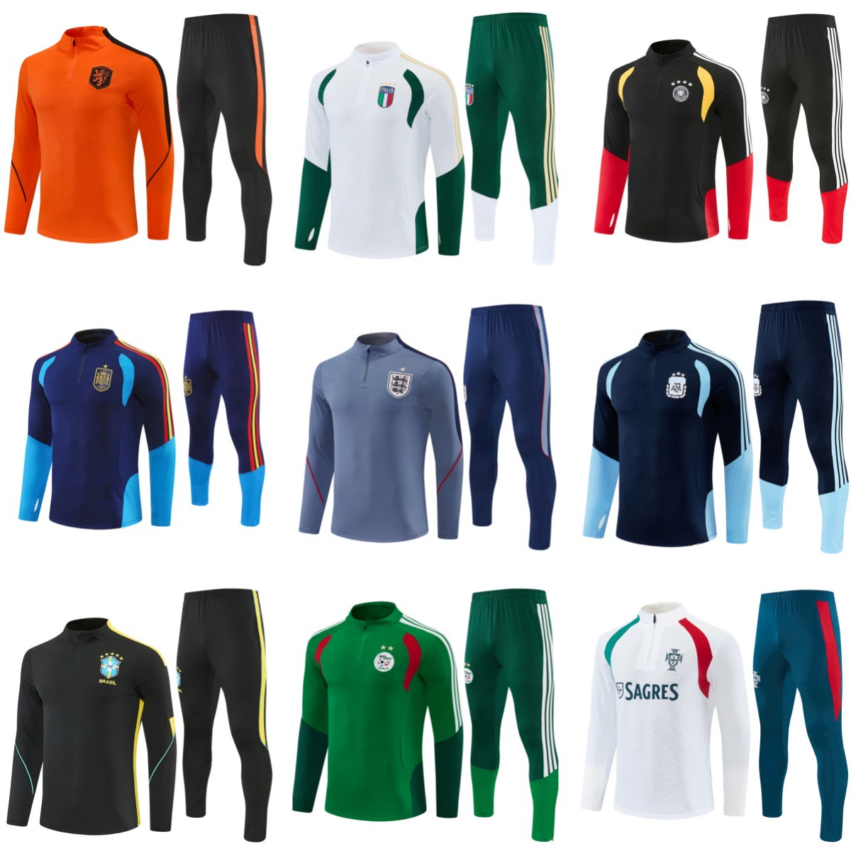 World Cup Jerseys France Argentina Brazil Germany Spain Portugal England Netherlands Japan Football Uniforms