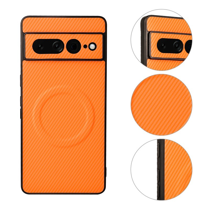 Suitable for Google Pixel 7 Pro Carbon Fiber Pattern Magnetic Phone Case with Lens Protection Suitable for Google Pixel 7 Pro Carbon Fiber Pattern Magnetic Phone Case with Lens Protection