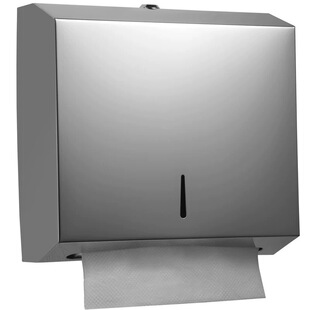 Wall -mounted carton carton stainless steel hotel home kitchen drawing paper box toilet toilet free punching hand -made paper towel rack 5