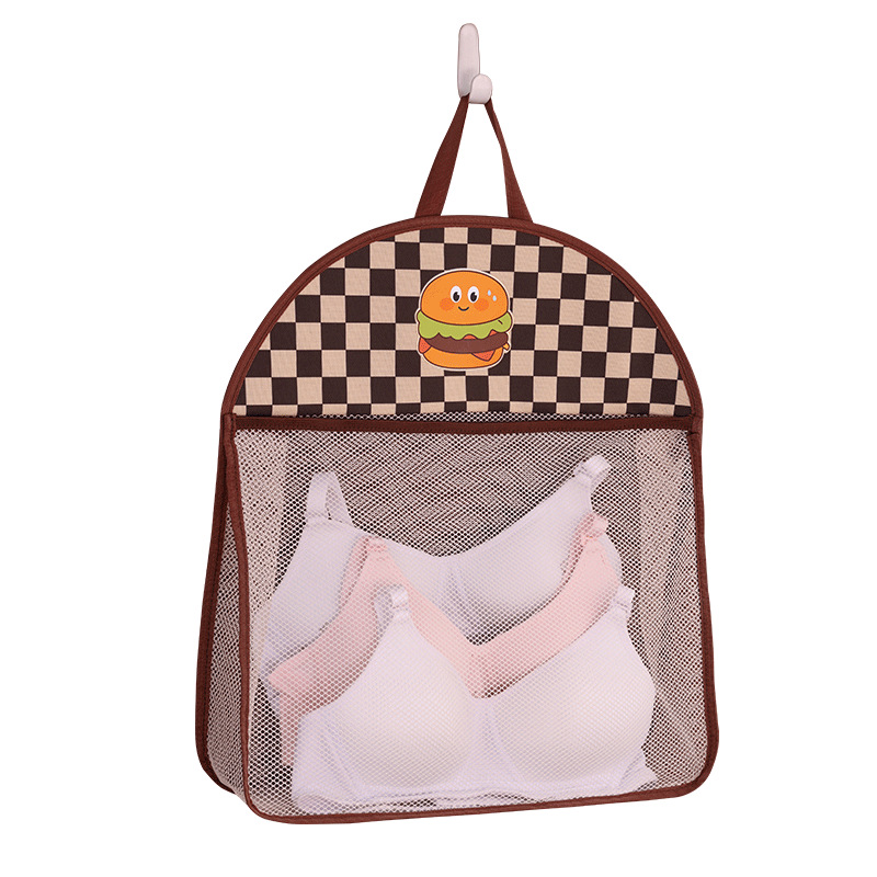 Nueva ropa interior de tela ropa interior bolsas colgantes de dibujos animados dormitorio colgantes de pared tipo bolsa de almacenamiento puerta trasera del gabinete colgante tipo bolsa de pared colgante