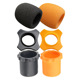 Orange three-piece set + black three-piece set