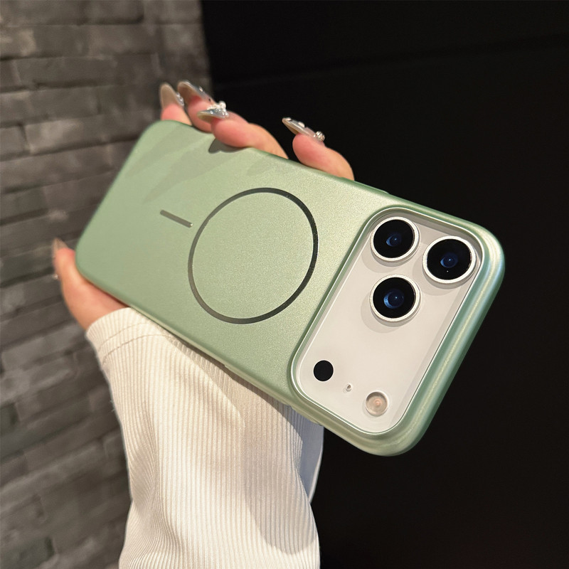 适用iPhone17细圈磁吸手机壳苹果16纯色15超薄14磨砂防摔保护套13|undefined