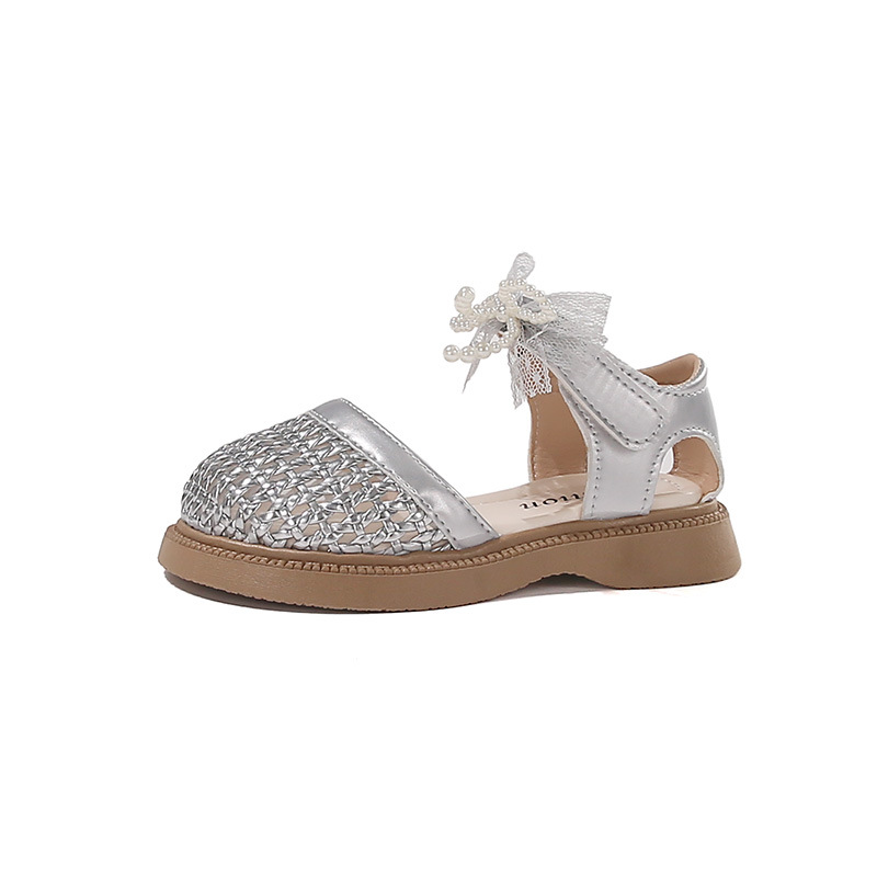 Sandálias de niñas 2026 verano para niños botón de arco princesa con suela suave hueco transpirable zapatos Lefour image 6