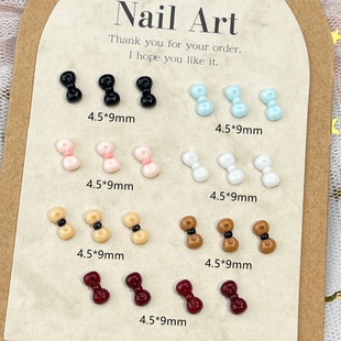 Mini bow nail art accessories cute three-dimensional color KT cat small size bow tie resin diy wearing nail accessories