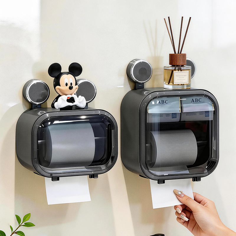 Household suction cup bathroom tissue box high-looking bathroom…