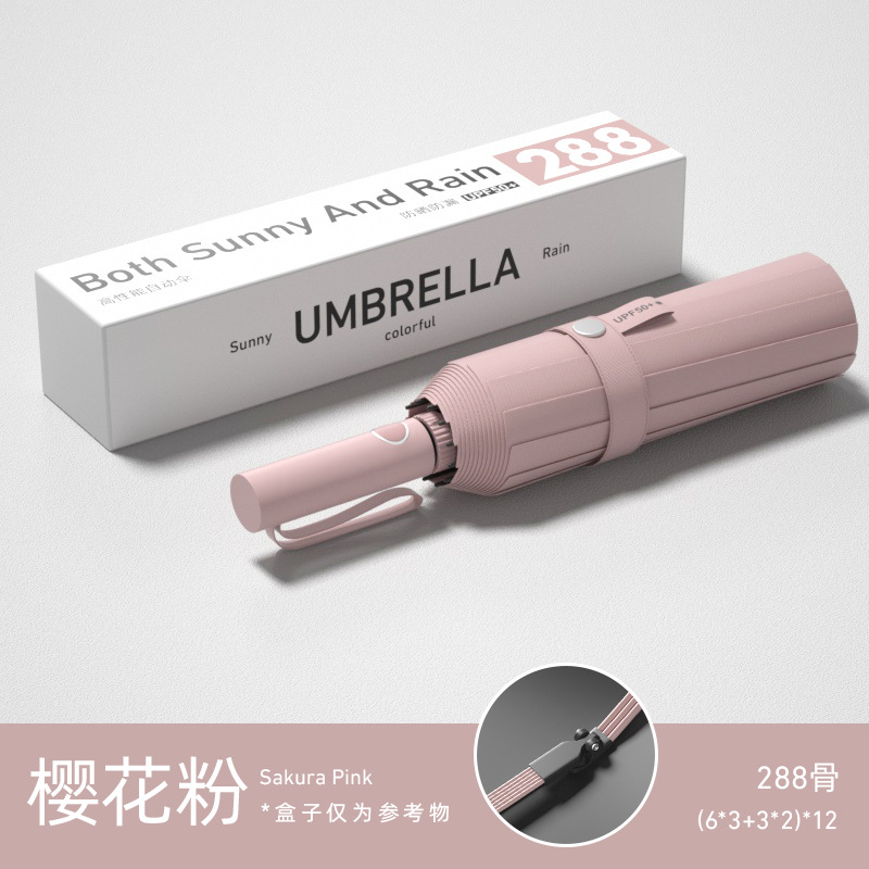 Paraguas personalizados paraguas plegables automáticos grandes para aumentar el refuerzo de paraguas solares para sol y lluvia paraguas al por mayor