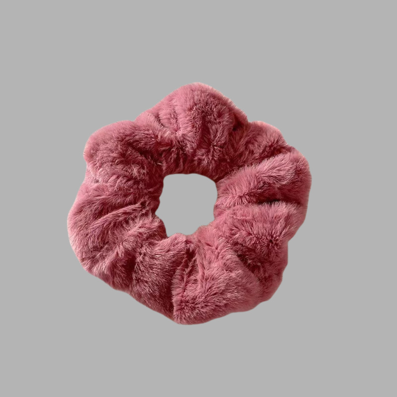 벽돌색 밍크 퍼 곱창 밴드