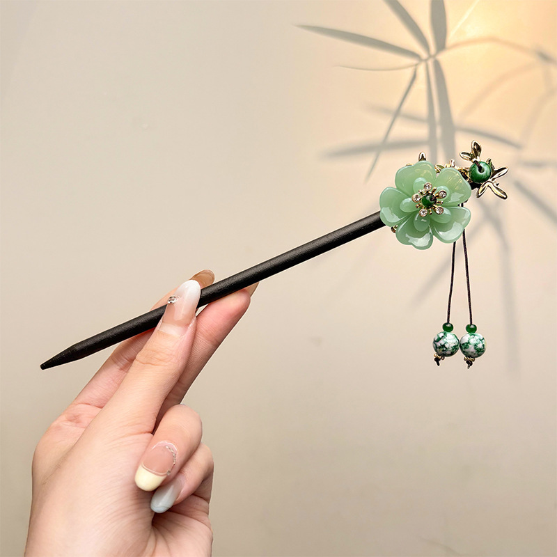 古风西湖会发光的宫灯发簪女金属灯笼发髻凉亭盘发簪子中秋节头饰|undefined