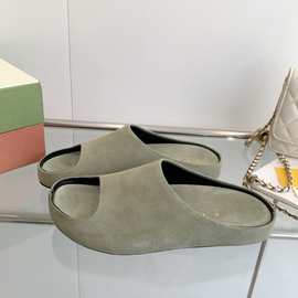 外贸2025新款网红同款平底鞋手工缝制香蕉鞋外穿居家外穿百搭女拖