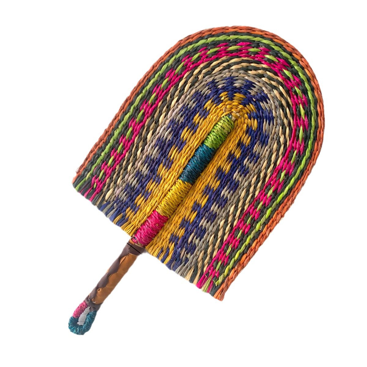 Ventilador de tejido de paja de Vietnam de hierba de mar cuelga de pared elementos africanos ins viento decoración de pared diaria mano mano mano mano