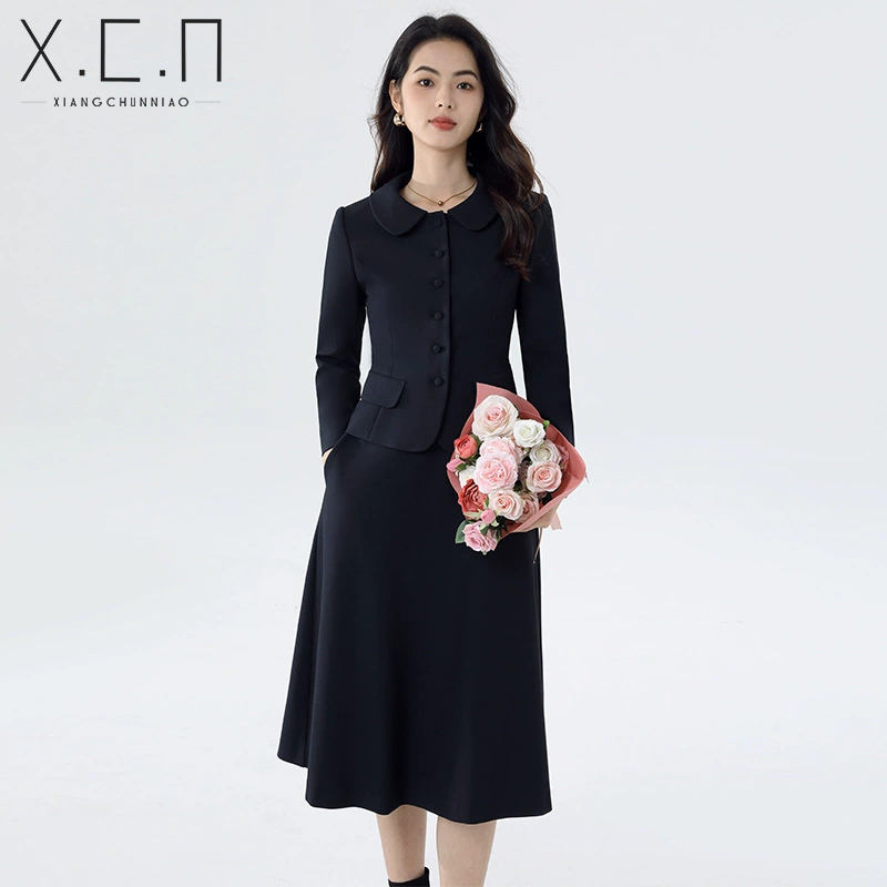 Элегантная и стройнящая юбка-костюм Xiangchunniao в новом китайском стиле для женщин, деловая юбка для работы и офиса, формальная одежда