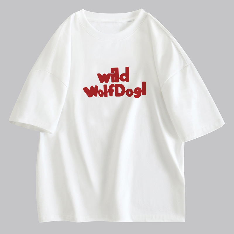 (2개) 무거운 여름 2024 폭발성 커플 티셔츠 홍콩 스타일 레트로 퓨어 코튼 라운드 넥 짧은 소매 티셔츠 INS 남성과 여성의 트렌디 티셔츠