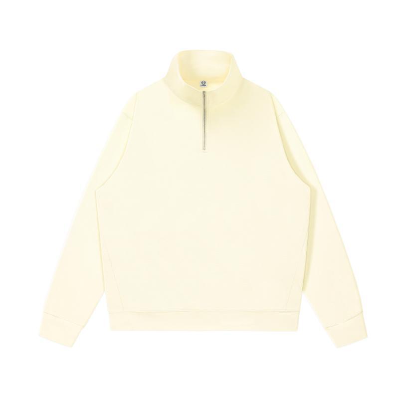 Transfronterizos semiabertos otoño-invierno con solapa de manga larga polo con cremallera corporativa chaqueta personalizada ropa de trabajo impresa logotipo comercio exterior