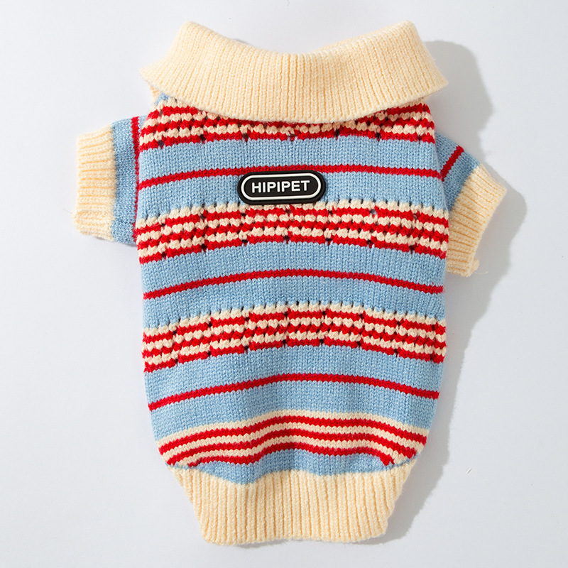 Nuevo otoño y invierno perros pequeños y medianos peluche mascotas collares de color correa polo suéter de dos patas ropa de perro y gato image 6