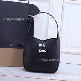 2024新款真皮百搭老杨家腋下水桶包带LOGO Top quality handbag