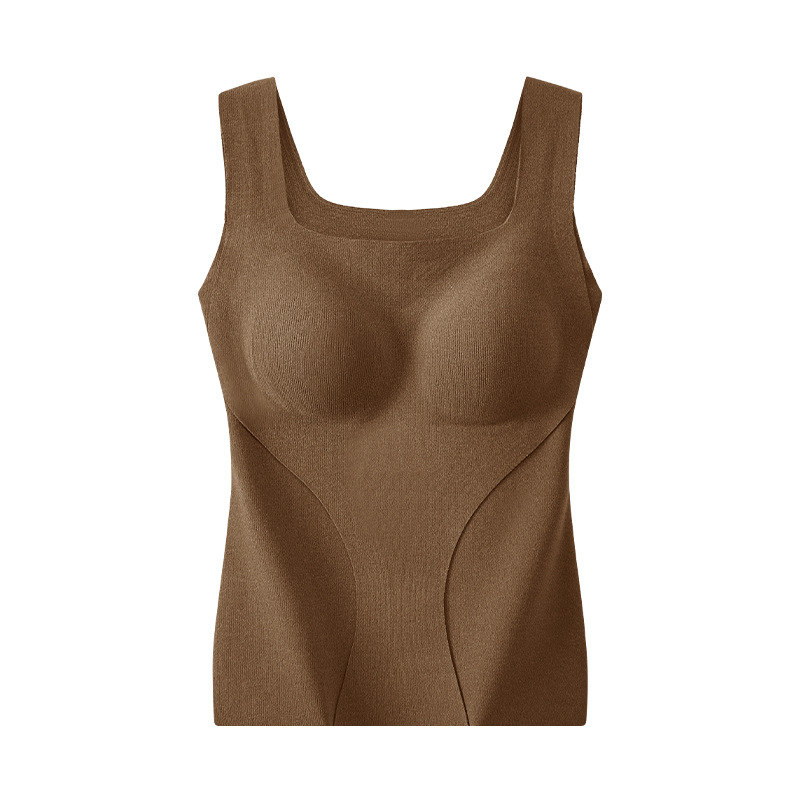 Ropa interior térmica traje de mujer con almohadilla para el pecho chaleco térmico pantalones calientes más chaleco de terciopelo engrosado traje de ropa interior a prueba de viento mujer