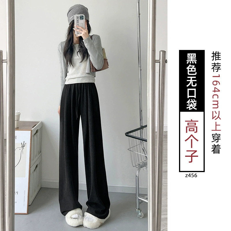 Широкие брюки с флисом на талии, свободные прямые leggings для подростков, S–2XL