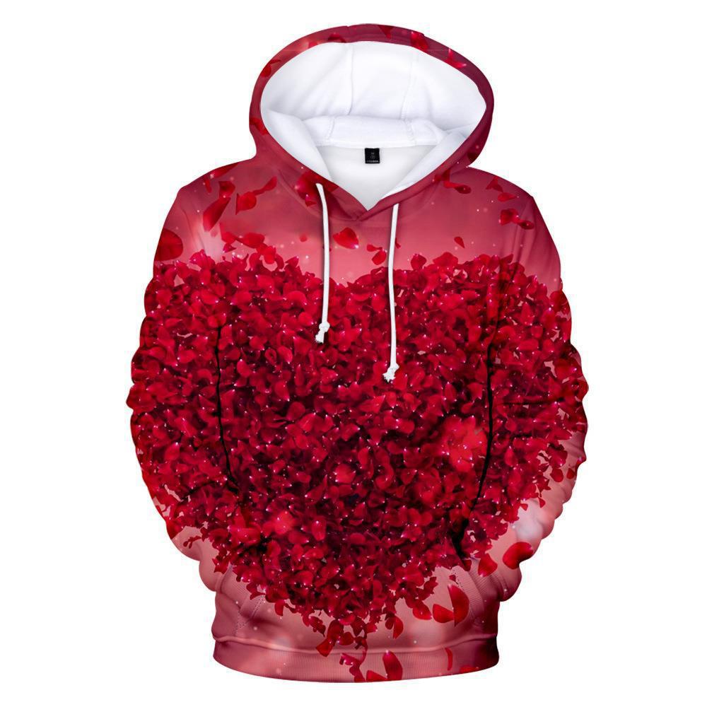 -Sudadera deportiva holgada con capucha impresa en 3D para hombres y mujeres con elementos del Día de San Valentín_voghion.com
