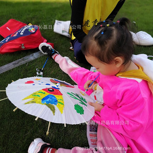 paper umbrella diy handmade painting umbrella kindergarten creative children umbrella hand-painted umbrella graffiti umbrella blank oil paper umbrella