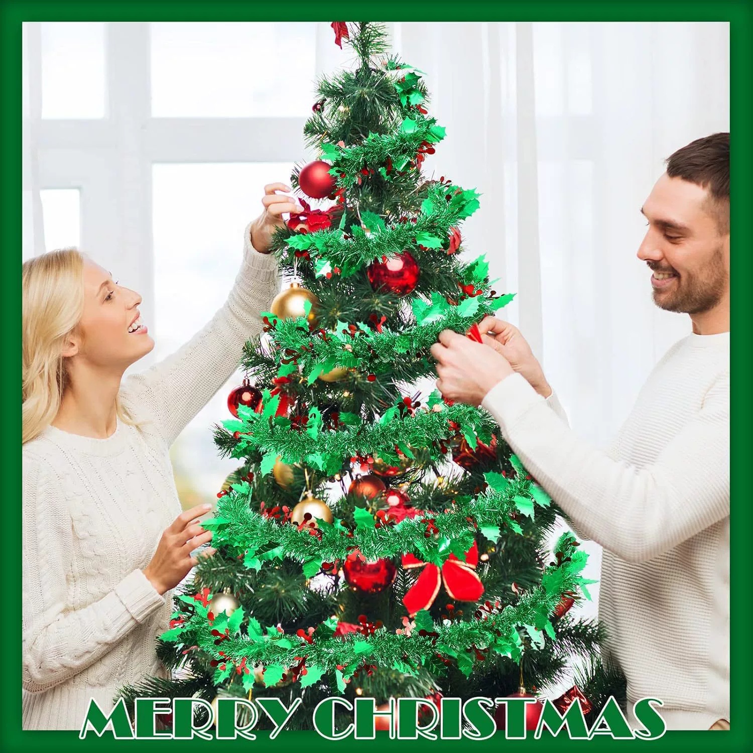 Navidad transfronteriza decoración de fiestas de filamento