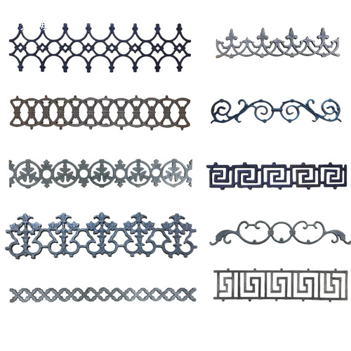 Cast iron flower iron gate accessories complete set rural iron gate flower decorations flower railings railings iron flowers