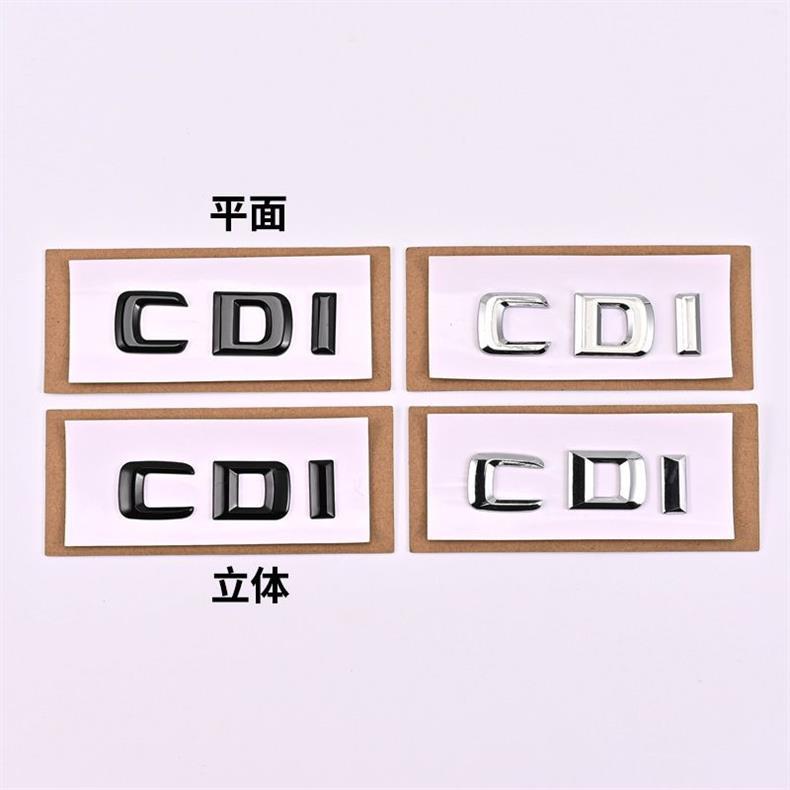 Old Mercedes-Benz turbocharger emblem, CGI car sticker, English modification car logo, diesel version, CDI lettering, rear tail emblem