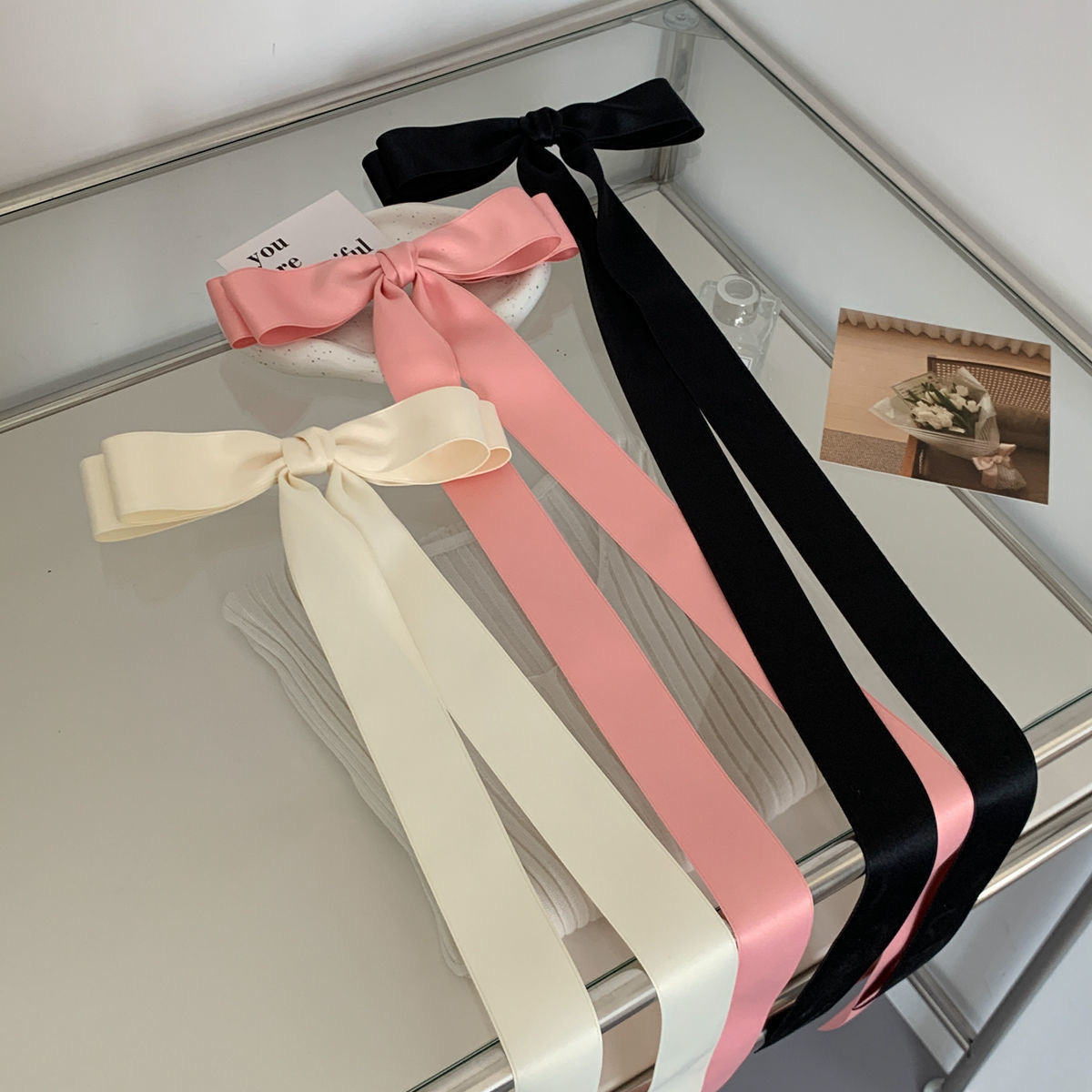 Women's Sweet Bow Knot Satin Hair Clip display picture 19