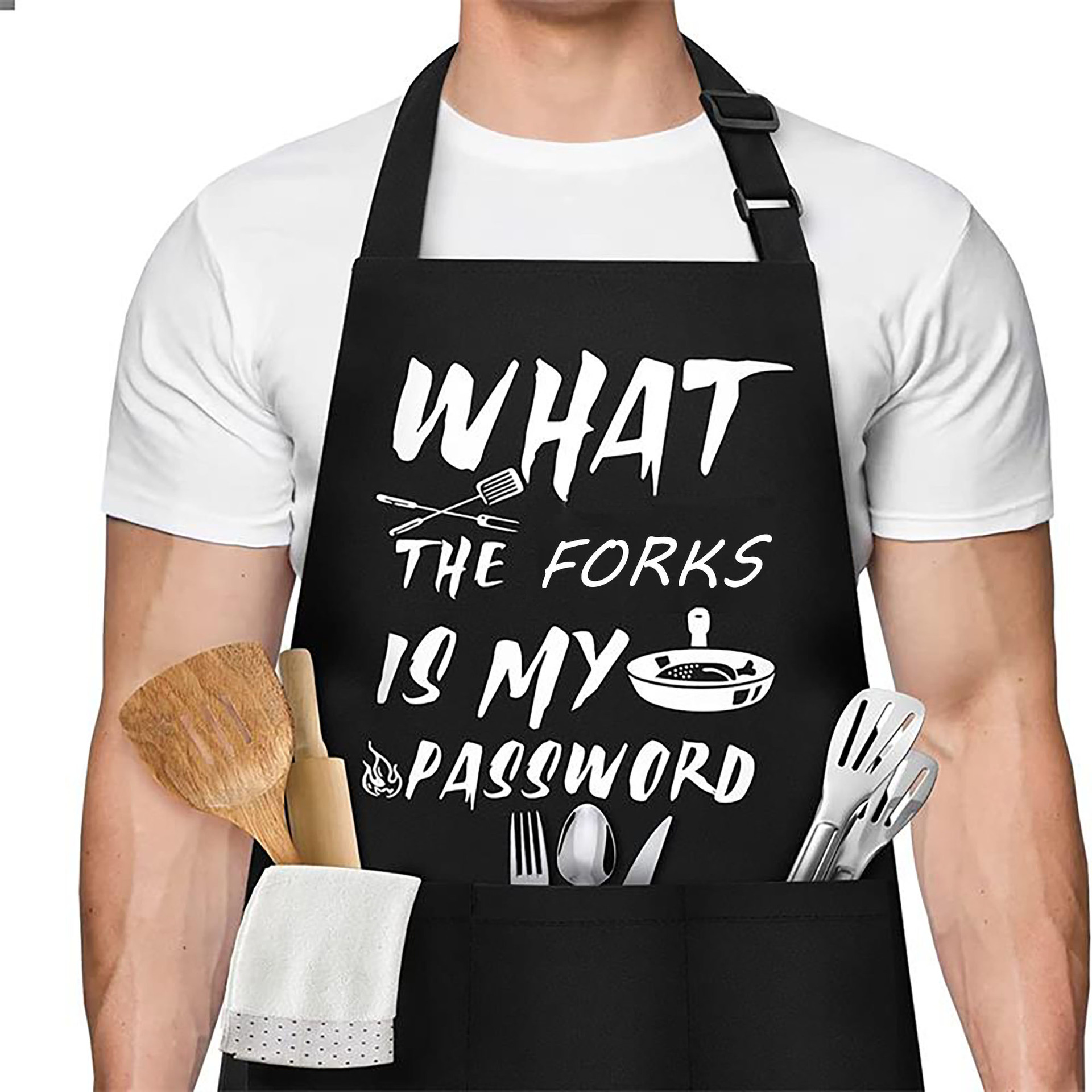 Delantal de poliéster para necesidades diarias, superventas transfronterizo, ropa de trabajo para el hogar, cocina, barbacoa, delantal para hornear, fabricante al por mayor