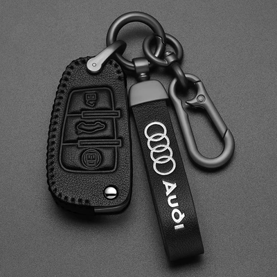 Static Rod/Key Bag: a4 a7 a8 new a5 pack - audi-d-insert-key-black-high-grade-first-layer-cowhide