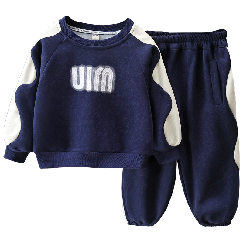 6144 Traje deportivo para niños Primavera y otoño 2024 Nuevo vestido para niños Estilo occidental Suéter de otoño para bebés Traje de dos piezas