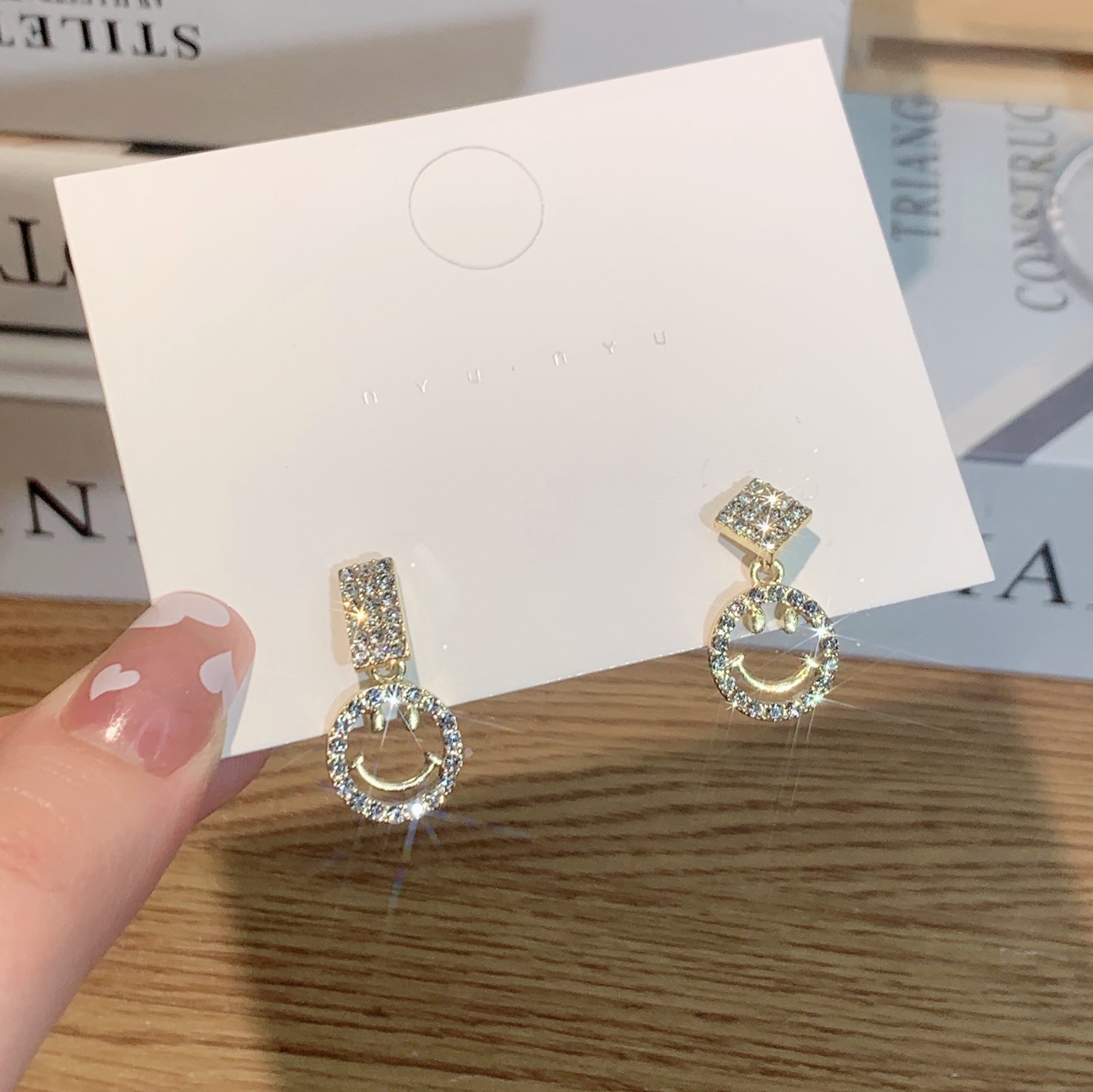 Plating Design Fashion Geometric Alloy Plating Artificial Gemstones Women's Earrings 1 Pair
