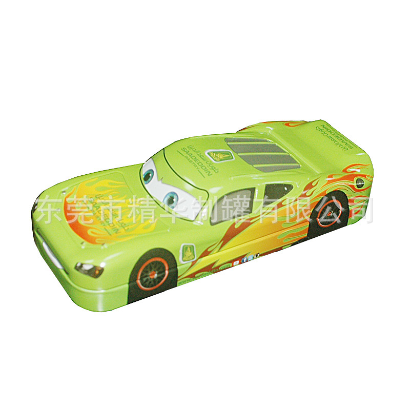 小汽车形笔盒食品包装铁盒  赛车款铅笔盒 马口铁铅笔铁盒
