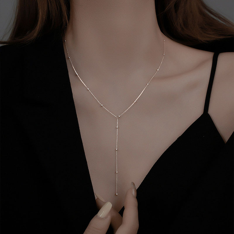 Elegant Solid Color Copper Plating Necklace display picture 3