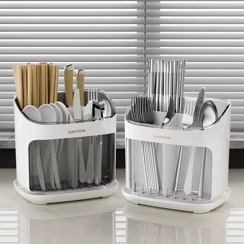 Transparent chopsticks, spoon, tableware, storage box, plastic drying rack