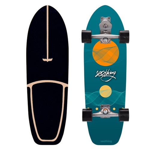 32-inch Landboarding S7 Spring Bridge No-Pedal Beginner Ski Simulation Training Board Professional Street Riding Commuter S1