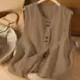 宽松夏季无袖文艺马夹