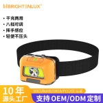 定制感应头灯强光双锂电夜钓感应头灯LED干冲两用头灯跨境