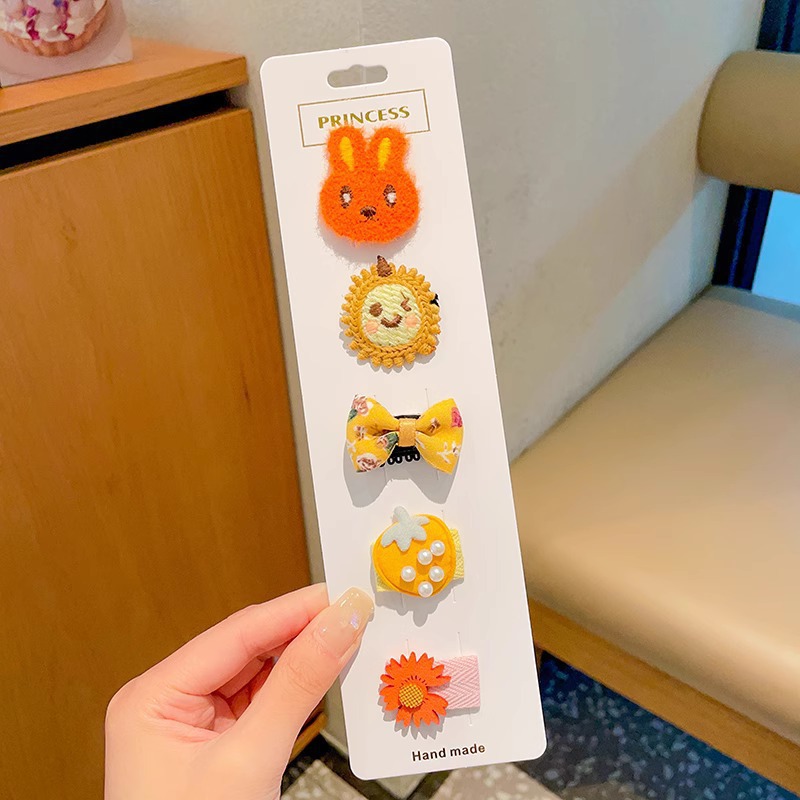 Horquilla de los niños bebé no duele el abrigo del pelo flequillos rotos horquilla tocado niña bebé clip pelo accesorios