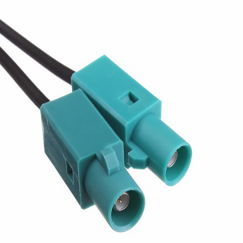 1 Piece of Dual Fakra to Din Plug Adapter (with Phantom Power) Fm Antenna Signal Amplifier